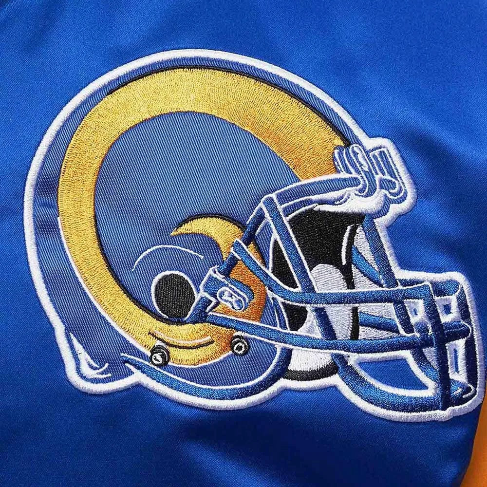 LA Rams Heavyweight Royal Satin Jacket WorthVee