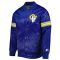 LA Rams Pick and Roll Blue Satin Jacket WorthVee