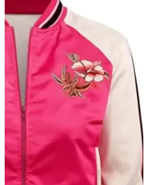 L’infiltrée 2026 Maxime Pink Varsity Jacket WorthVee