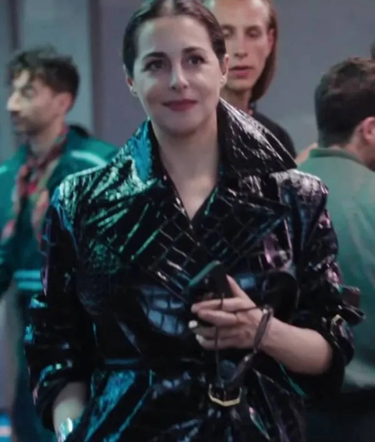 La Maison 2024 Amira Casar Black Leather Coat