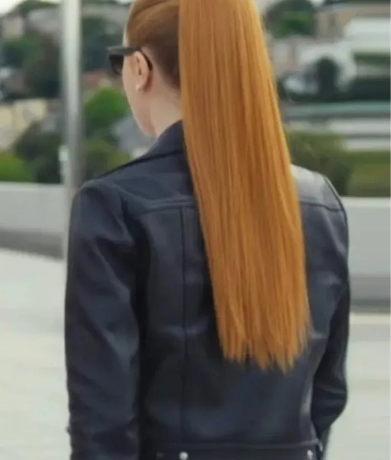 La Maison 2024 Sarah Stern Black Leather Jacket