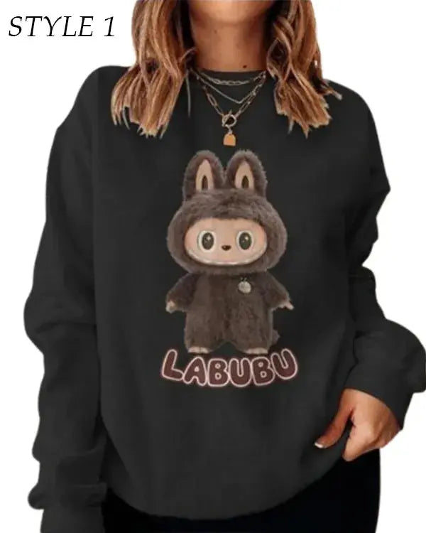 Labubu The Monster Black Sweatshirt WorthVee