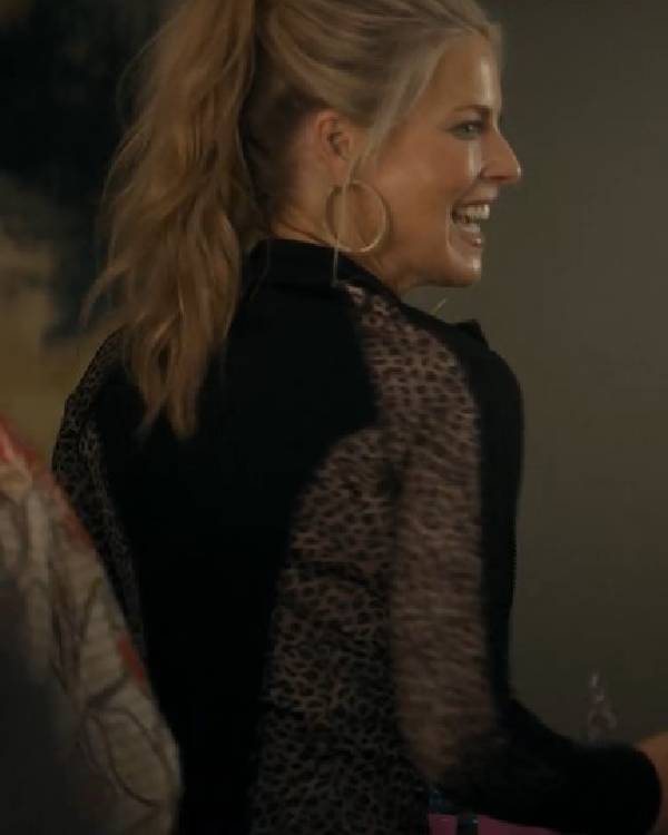 Landman Ali Larter Leopard Printed Track Jacket