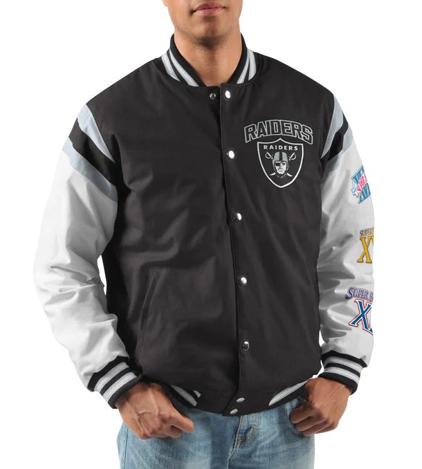 Las Vegas Raiders 3X Championship Varsity Jacket WorthVee