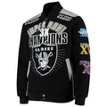 Las Vegas Raiders 3X Super Bowl Champions Full-Snap Jacket WorthVee