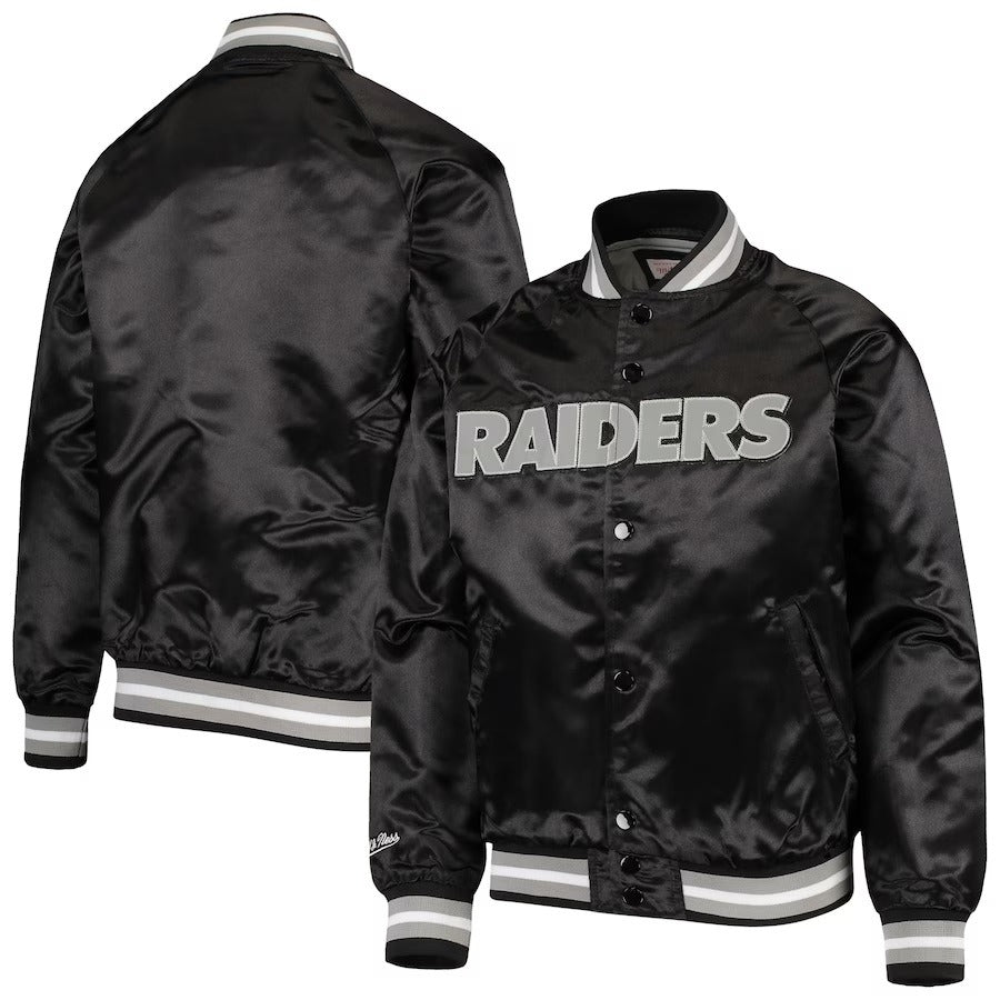 Las Vegas Raiders Bomber Lightweight Black Jacket WorthVee