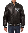 Las Vegas Raiders Jh Design Varsity Leather Jacket WorthVee