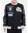 Las Vegas Raiders Mash Up Varsity Jacket WorthVee