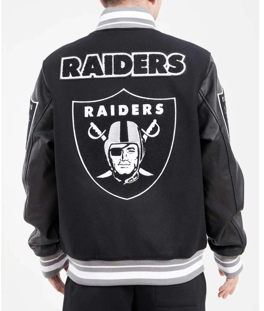 Las Vegas Raiders Mash Up Varsity Jacket WorthVee
