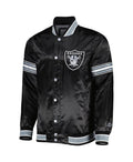 Las Vegas Raiders Midfield Black Satin Jacket WorthVee