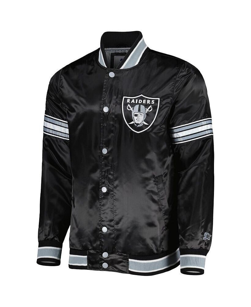 Las Vegas Raiders Midfield Black Satin Jacket WorthVee