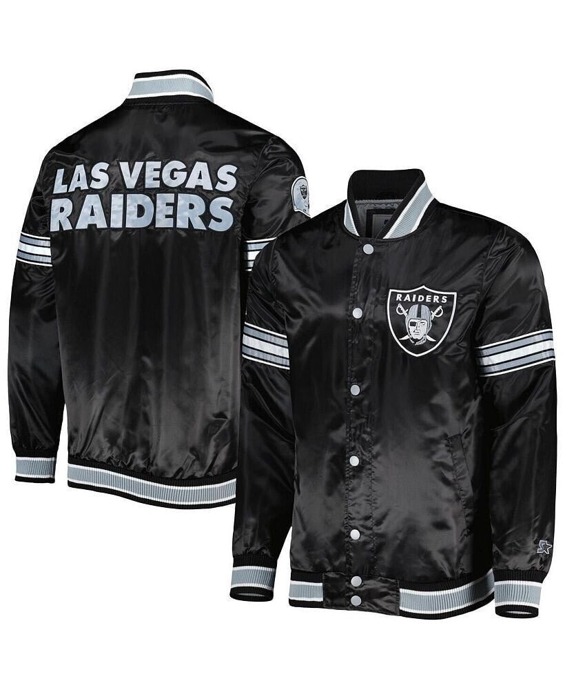 Las Vegas Raiders Midfield Black Satin Jacket WorthVee