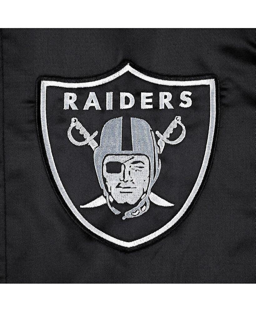 Las Vegas Raiders Midfield Black Satin Jacket WorthVee