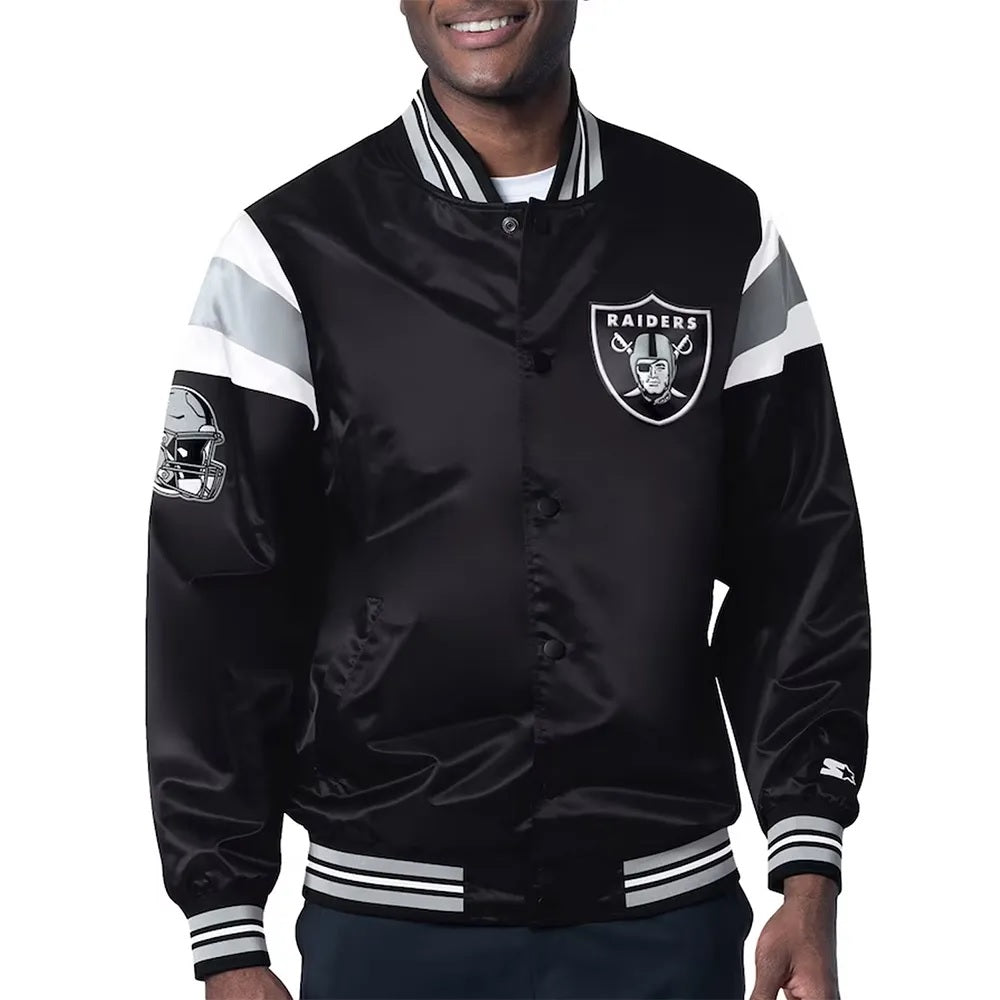 Las Vegas Raiders Midweight Satin Jacket WorthVee