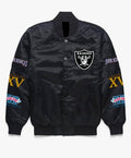 Las Vegas Raiders NFL Champions Black Satin Jacket WorthVee