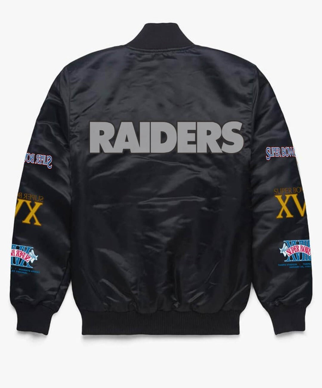 Las Vegas Raiders NFL Champions Black Satin Jacket WorthVee