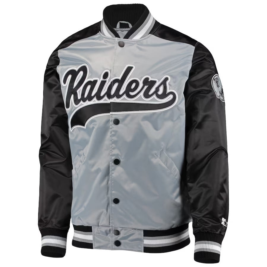 Las Vegas Raiders NFL The Tradition Satin Jacket WorthVee