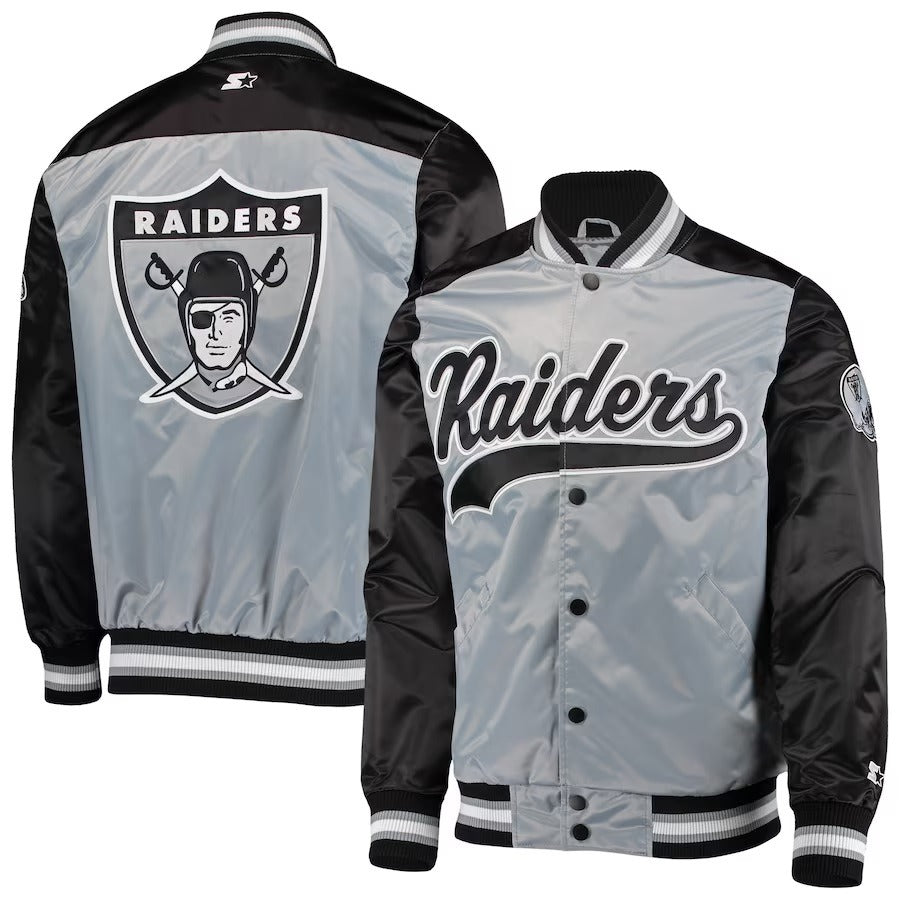 Las Vegas Raiders NFL The Tradition Satin Jacket WorthVee