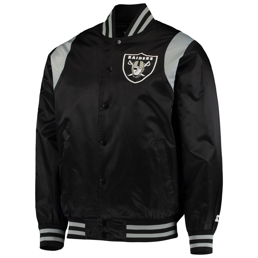 Las Vegas Raiders Prime Time Varsity Satin Jacket WorthVee