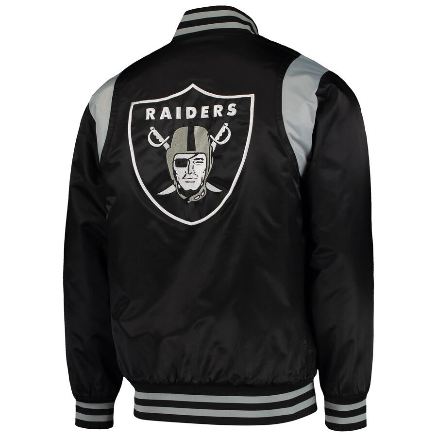 Las Vegas Raiders Prime Time Varsity Satin Jacket WorthVee