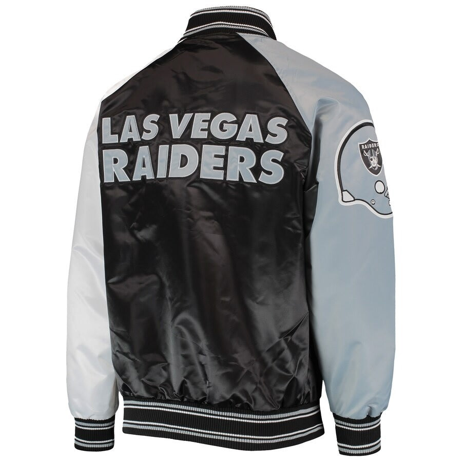 Las Vegas Raiders Super Bowl Black Satin Jacket WorthVee