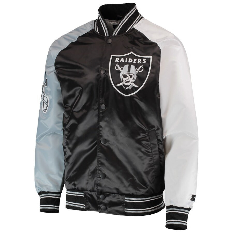Las Vegas Raiders The Reliever Satin Jacket WorthVee