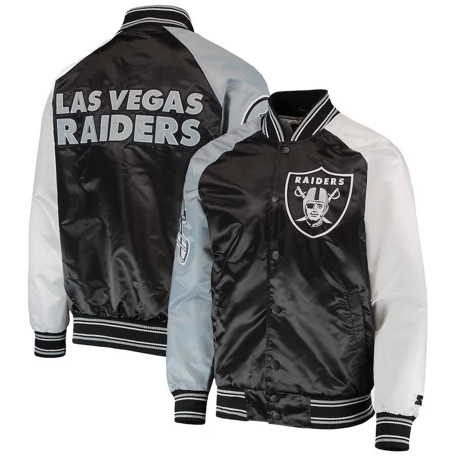 Las Vegas Raiders The Reliever Satin Jacket WorthVee