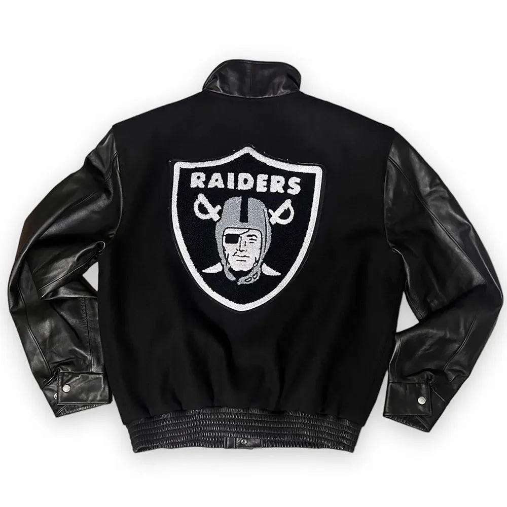 Las Vegas Raiders Varsity Wool & Leather Jacket WorthVee