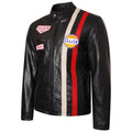 Le Mans Steve McQueen Leather Jacket Black WorthVee