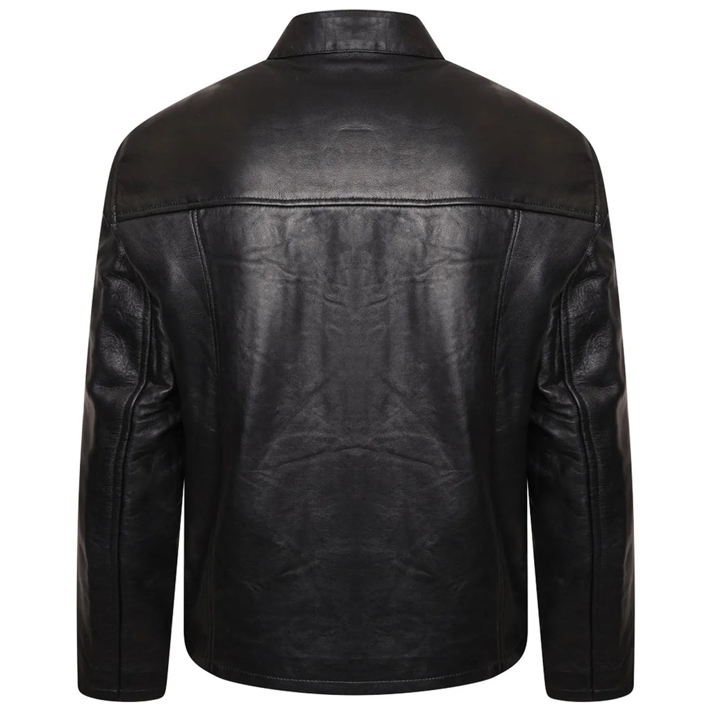 Le Mans Steve McQueen Leather Jacket Black WorthVee