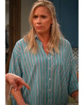 Leanne S01 Morgan Green Striped Shirt Clanton Jacket
