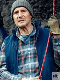 Liam Neeson Ice Road Vengeance 2025 Blue Vest Clanton Jacket
