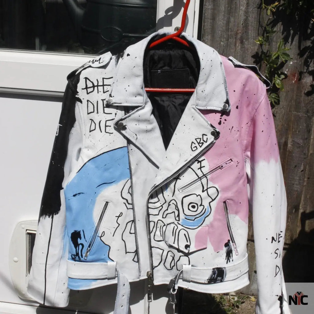 Lil Peep Never Say Die Painted Jacket Clanton Jacket