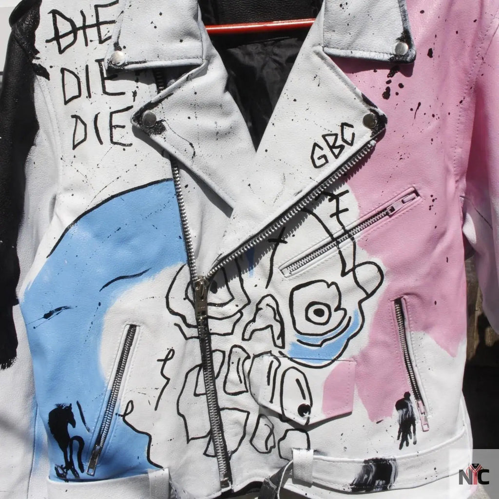 Lil Peep Never Say Die Painted Jacket Clanton Jacket