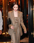 Lily Collins Plaid Blazer WorthVee