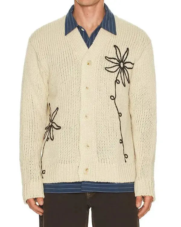 Live with Kelly and Mark Taran Killam Beige Floral Cardigan WorthVee
