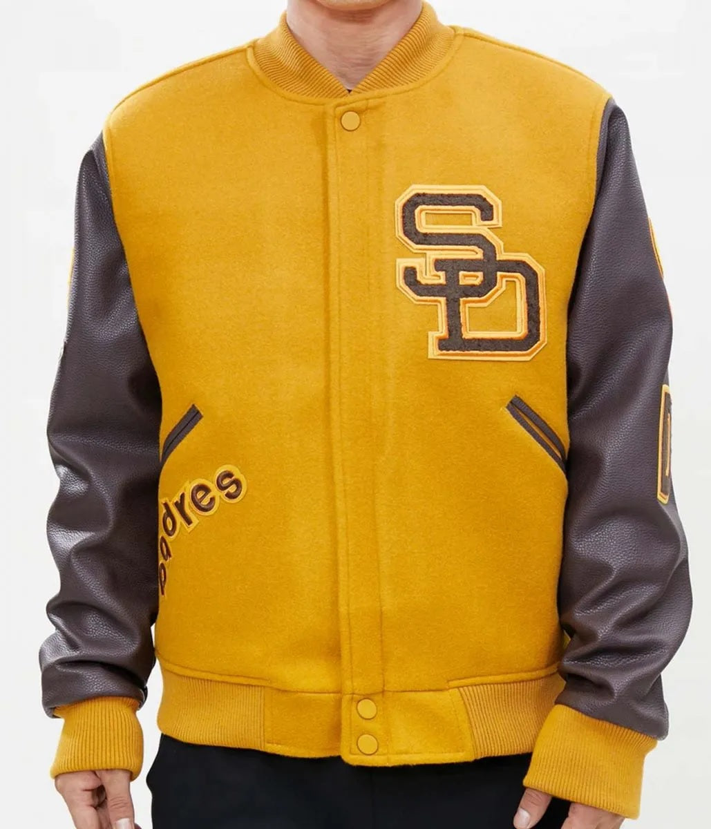 Logo San Diego Padres Full-Zip Varsity Jacket WorthVee