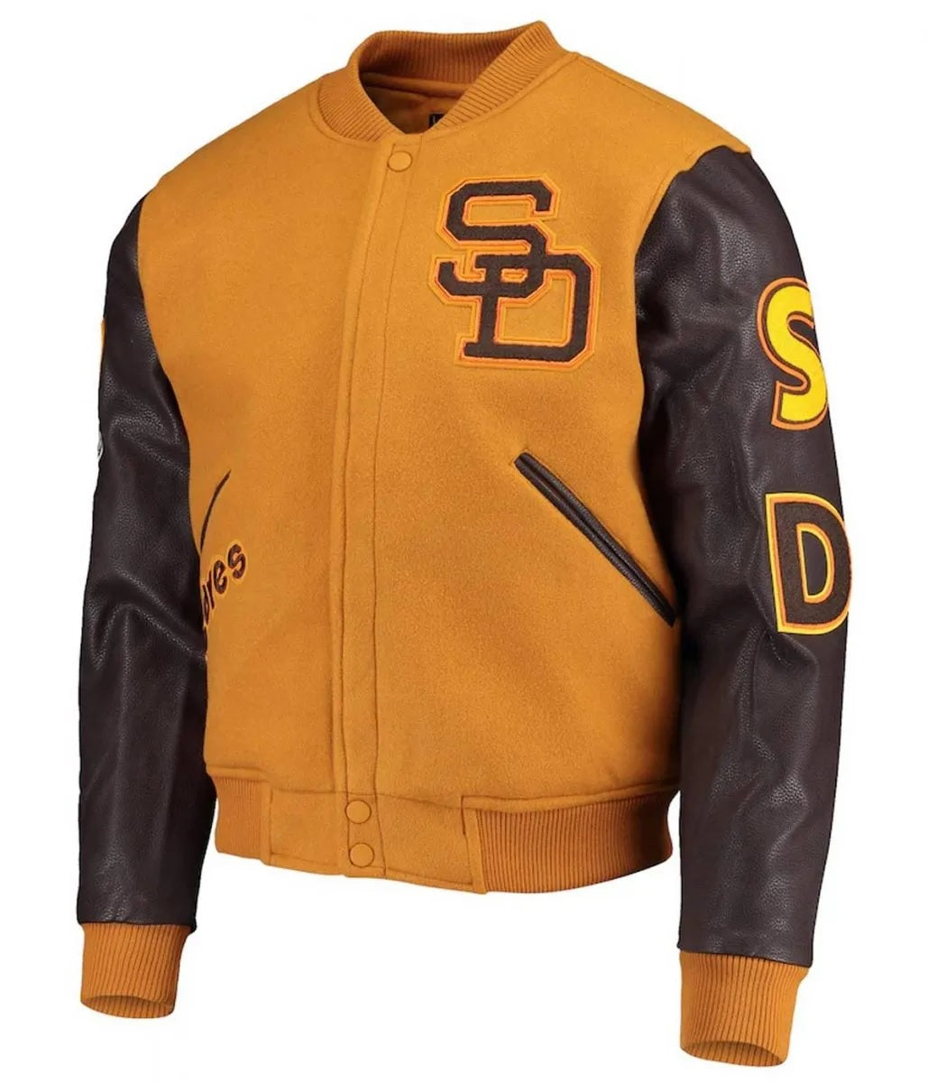 Logo San Diego Padres Full-Zip Varsity Jacket WorthVee