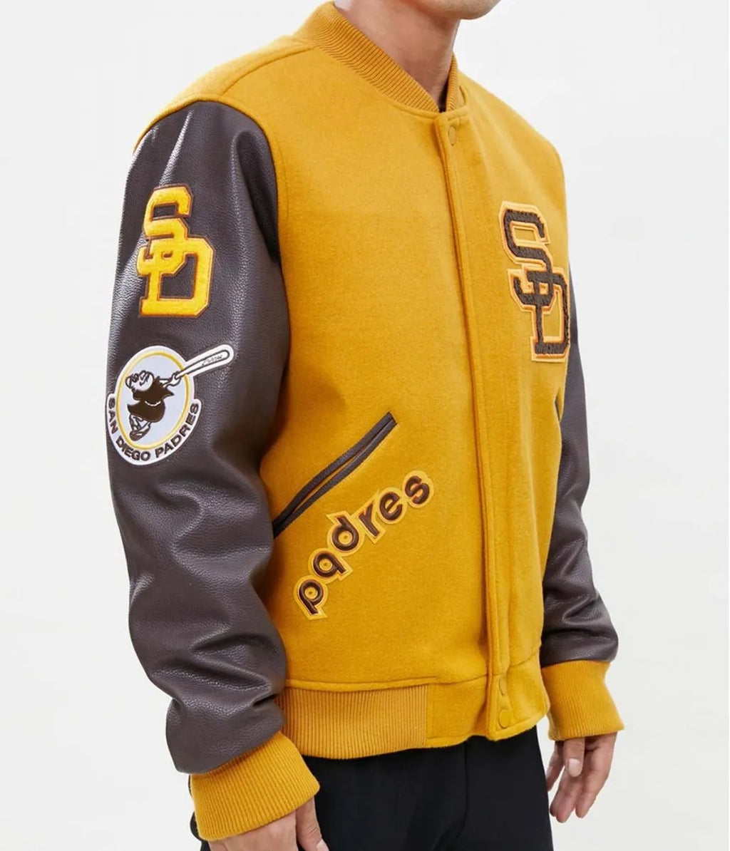 Logo San Diego Padres Full-Zip Varsity Jacket WorthVee
