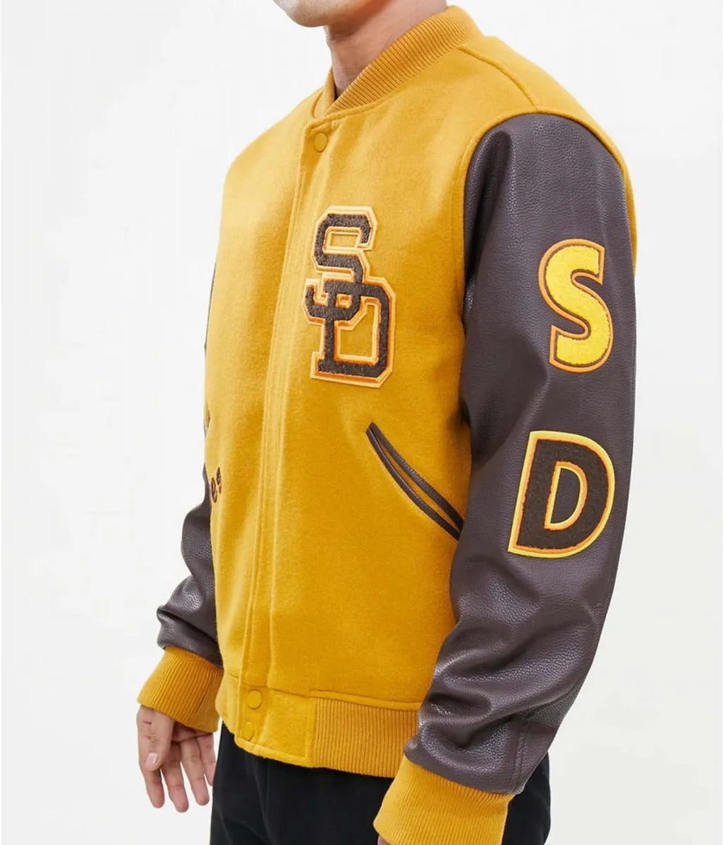 Logo San Diego Padres Full-Zip Varsity Jacket WorthVee