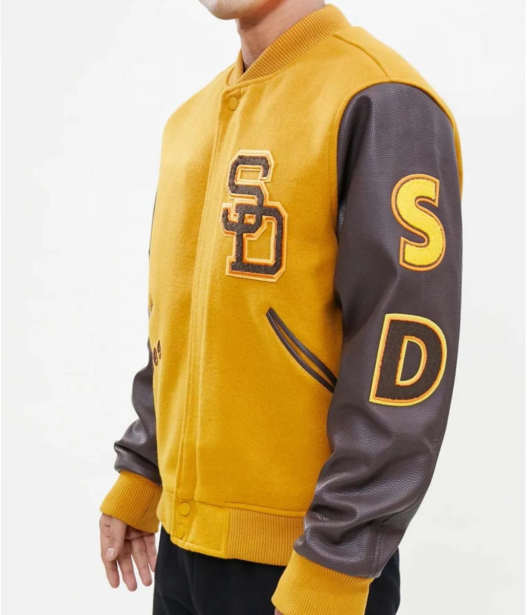 Logo San Diego Padres Full-Zip Varsity Jacket WorthVee