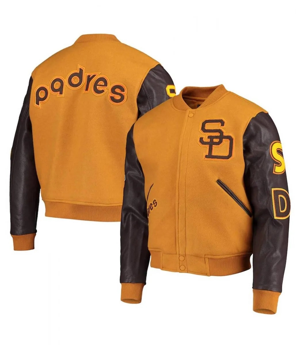 Logo San Diego Padres Full-Zip Varsity Jacket WorthVee