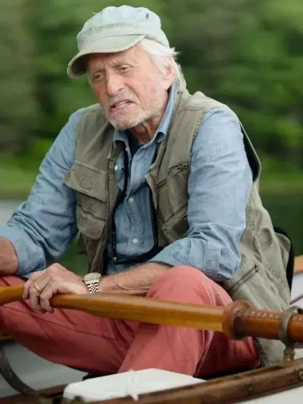 Michael Douglas Looking Through Water 2025 Green Vest Clanton Jacket
