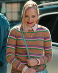 Loot S03 Stephanie Styles Brown Fair Isle Sweater
