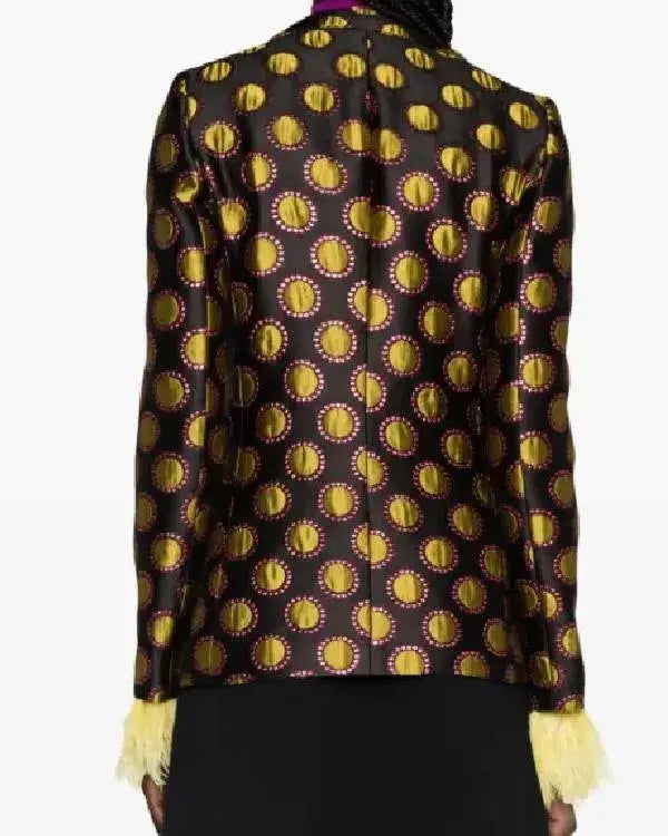 Loot S03 Molly Wells Black & Gold Dot Blazer WorthVee