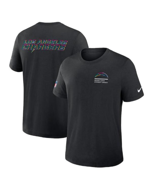Los Angeles Chargers Black 2025 Crucial Catch Dri-Fit T-Shirt Shopotiny