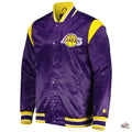 Los Angeles Lakers Force Play Purple Satin Jacket Clanton Jacket