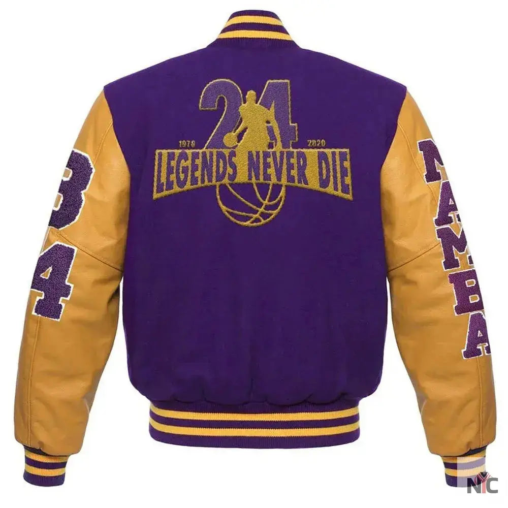 Los Angeles Lakers Kobe Bryant Mamba Letterman Jacket Clanton Jacket