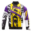 Los Angeles Lakers Mashup Satin Varsity Jacket Clanton Jacket