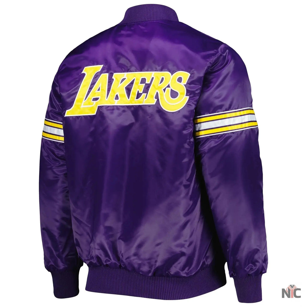 Los Angeles Lakers Pick & Roll Purple Varsity Jacket Clanton Jacket